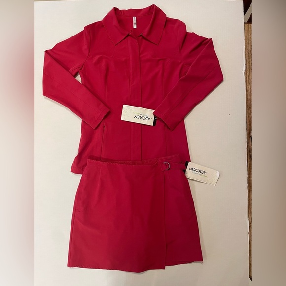 Jockey red 2-piece jacket & skort set size XS/S NWT